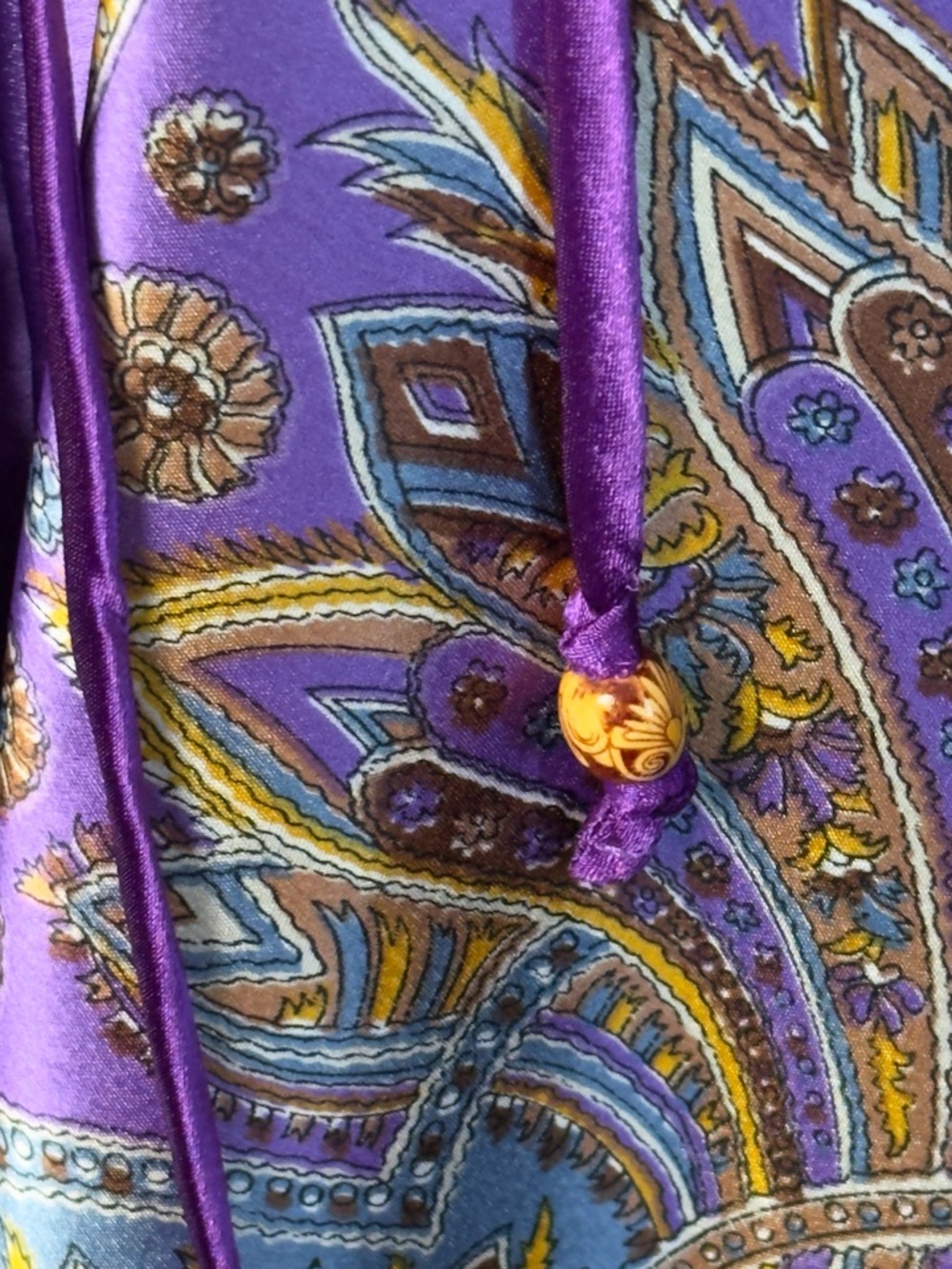 Urban Nomad Purple Paisley Halter Maxi Handkerchief Dress S - Picture 6 of 10